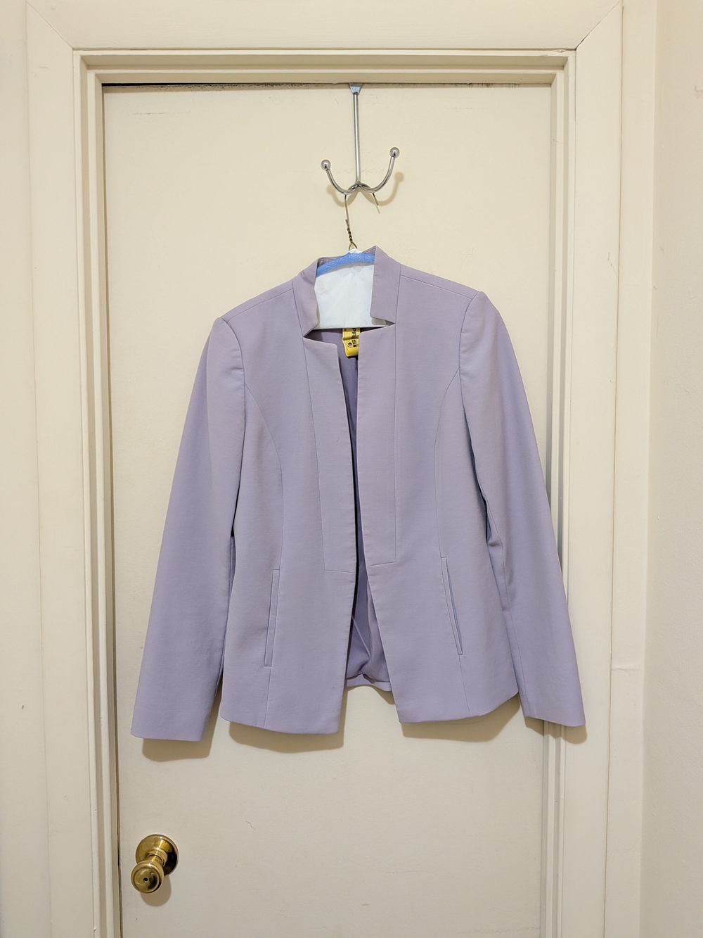White House Black Market Lavender Open-Front Blazer